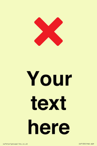 Custom plain background, red cross sign